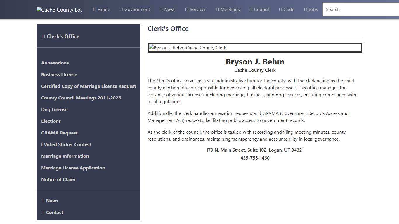 Official Site of Cache County, Utah - Clerk's Office